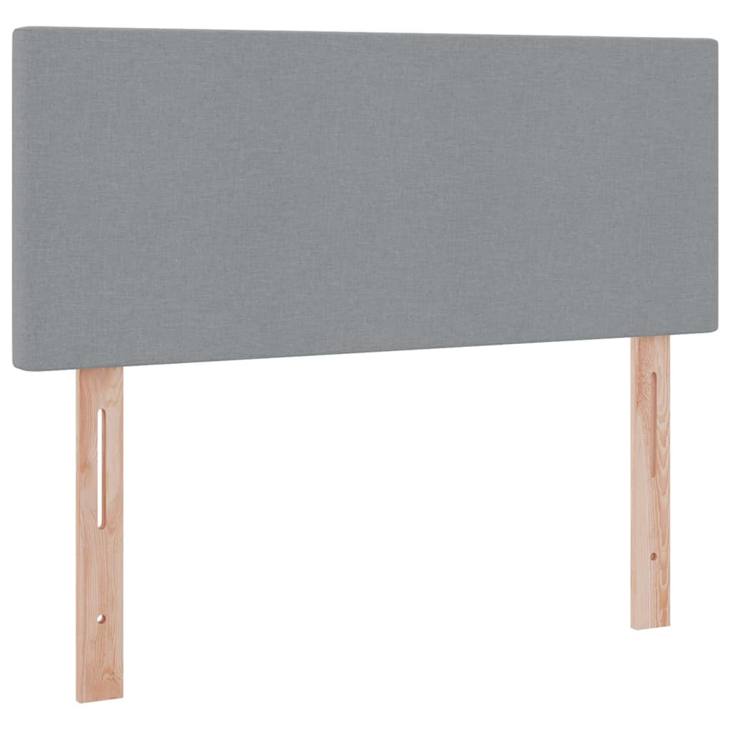 Lit avec rangement et matelas gris clair 120 x 200 cm en velours - 9