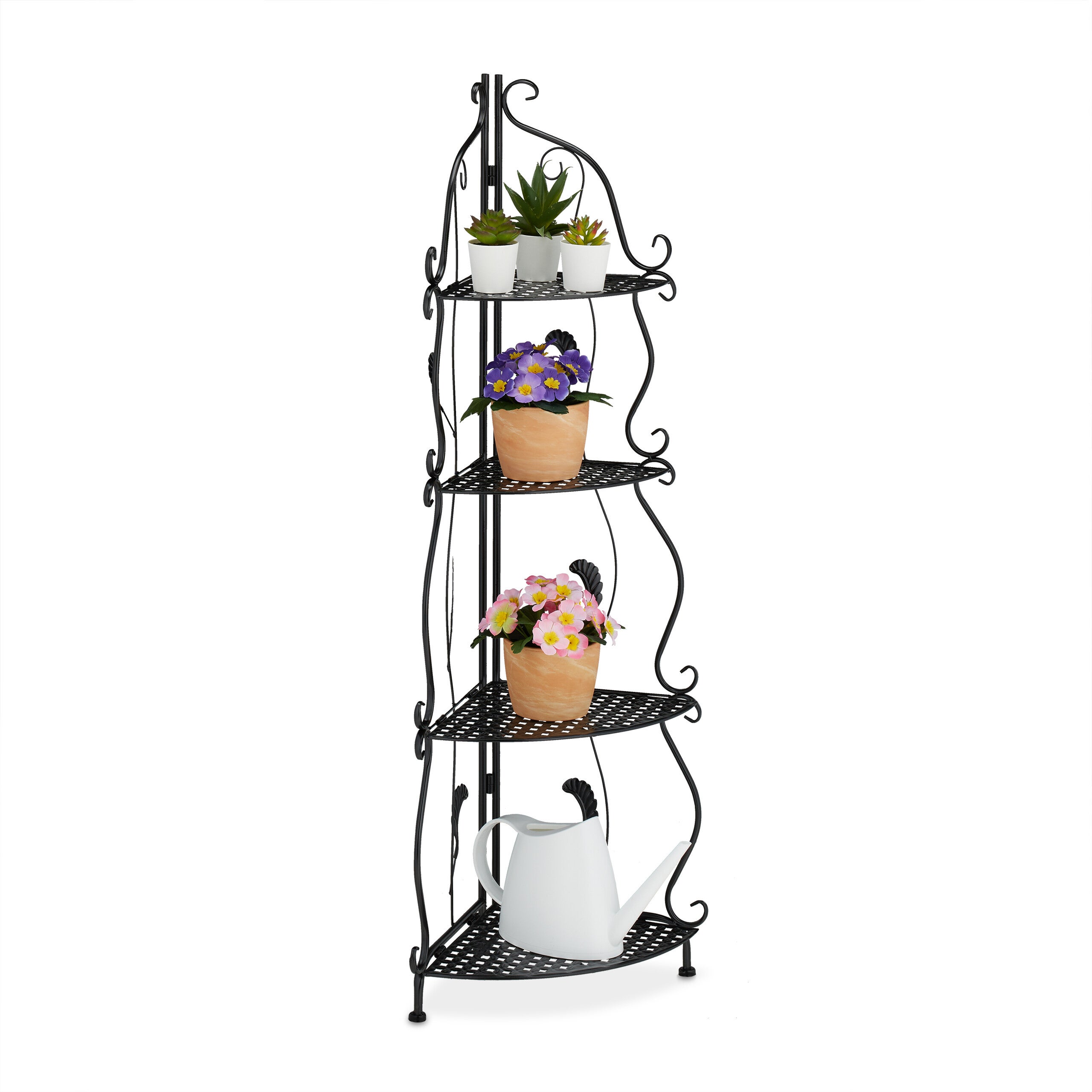 Kinnia Design - Estantería Negro Metal 100 X 22 X 175 Cm Dentro De