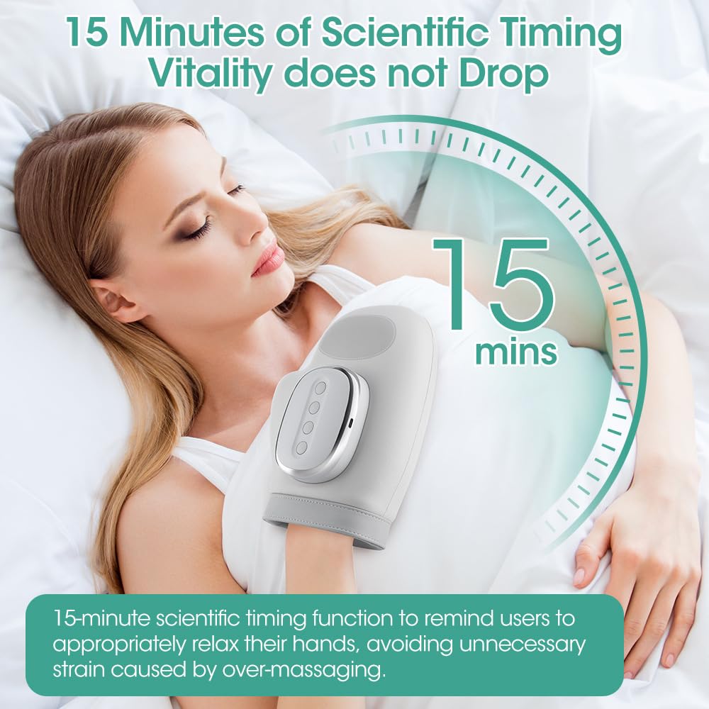 Gant de massage pour les mains avec chaleur et compression, masseur à sélection multimode, pour les doigts et le canal carpien. - 4