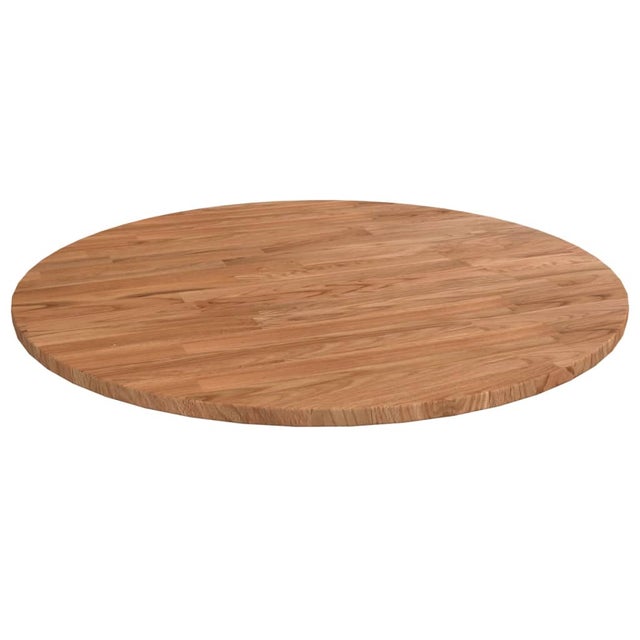 Dessus de bureau | Plateau De Table | Dessus de table rond Marron clair Ø60x1,5 cm Bois chêne traité CFW46718