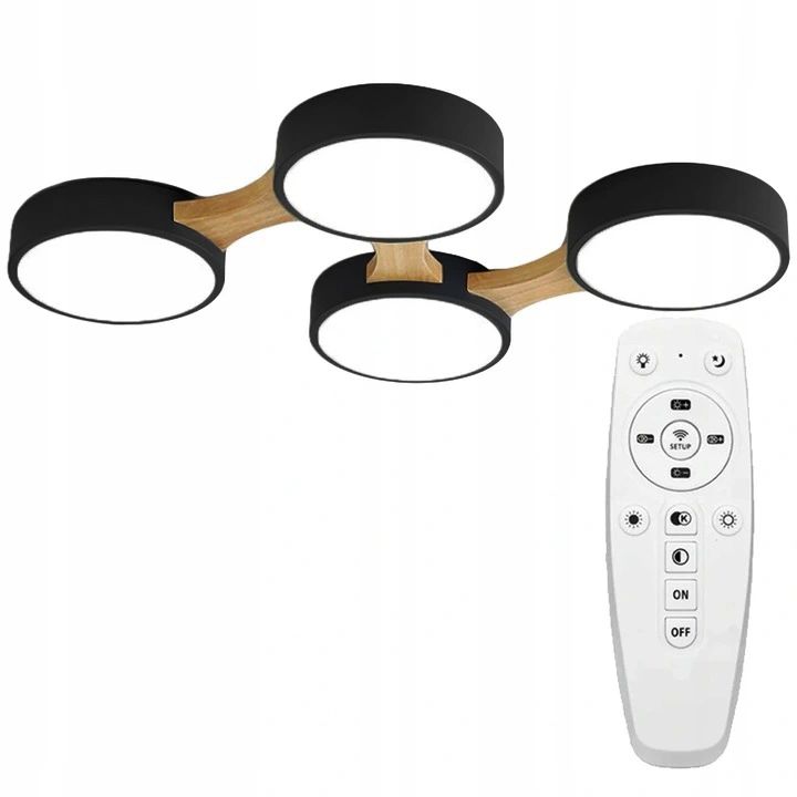 Lampa Sufitowa Toolight App527-4C Flat Czarny