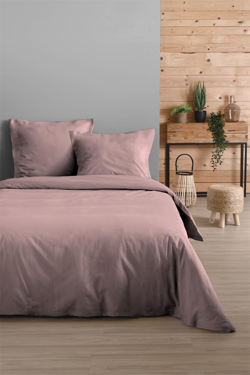 Copripiumino 3 Pezzi Bellamy - Cotone 57 Fili 240x260cm Bianco Rosa - Foto 9