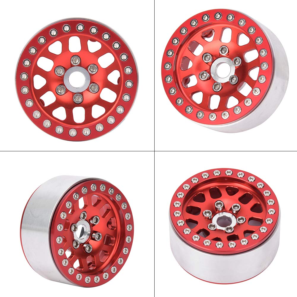 ACCESSOIRES DE MOYEU DE ROUE EN ALLIAGE D'ALUMINIUM D90 TRX4 RC CAR HAUTE RÉSISTANCE SCX10 90046 D90 TRX4 (Rouge) - 7