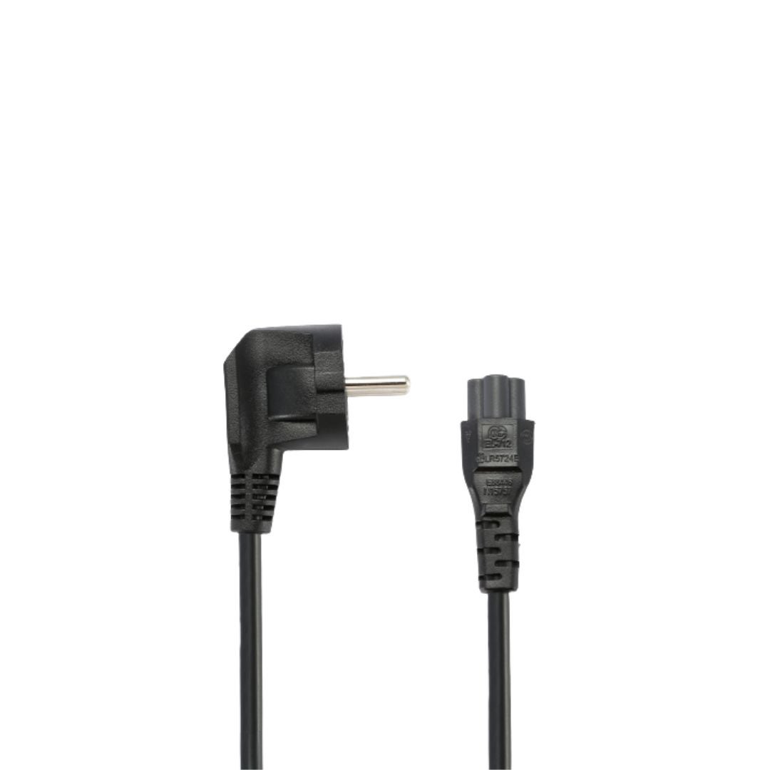 Câble D'alimentation PC Portable En Trèfle (IEC C5) - 80 Cm - Noir