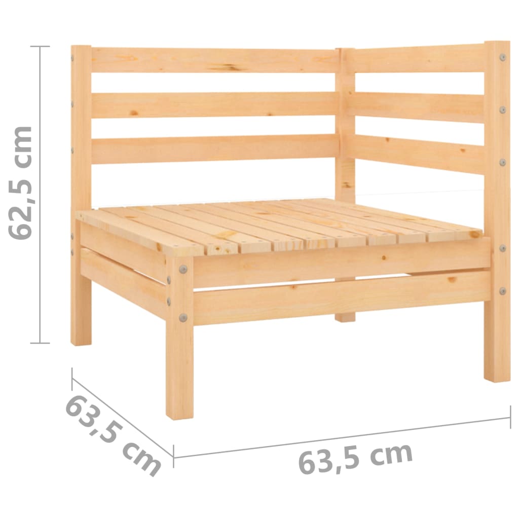 Salon bas de jardin en Bois Marron 7 personnes - 7