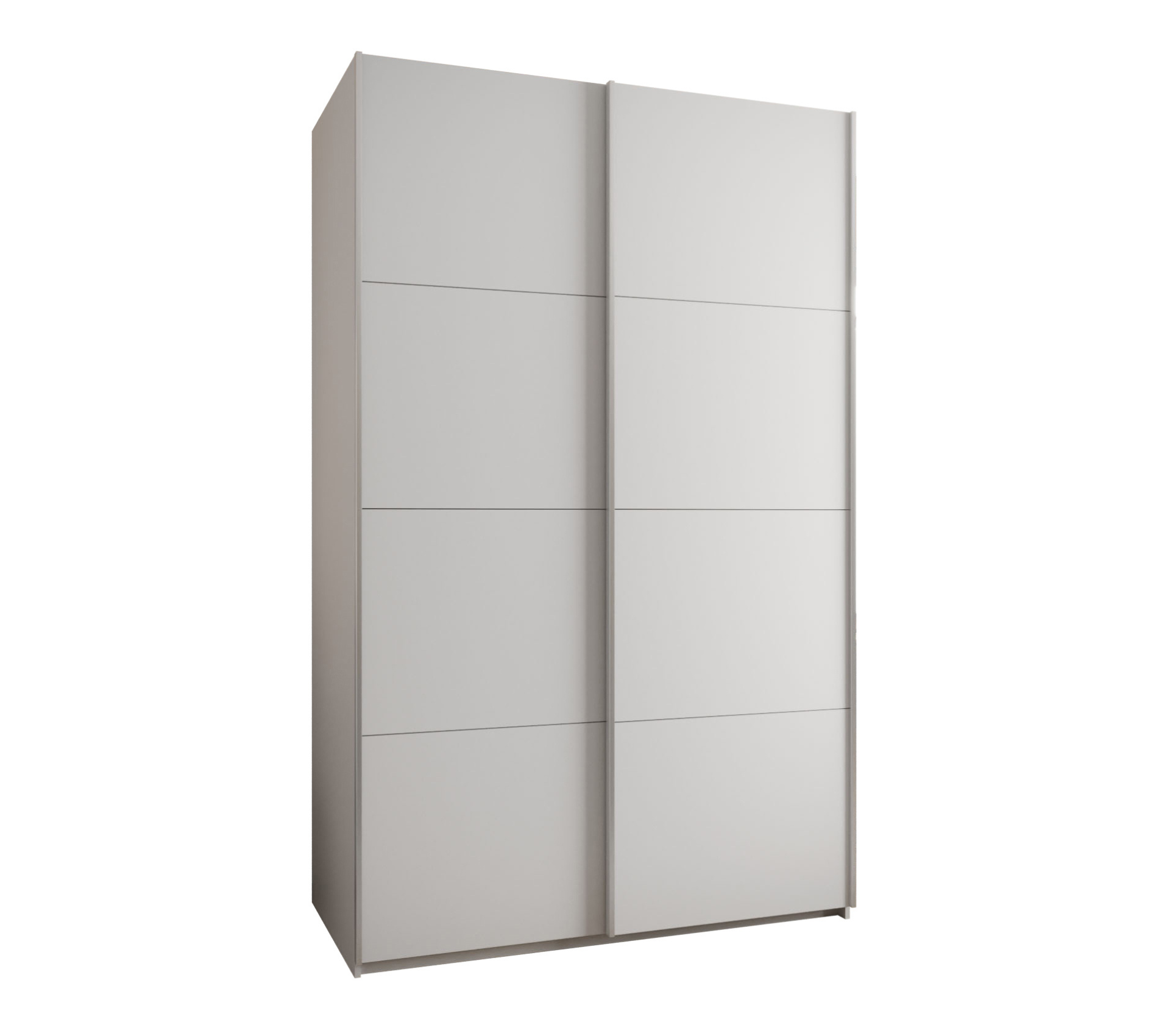 Szafa przesuwna wysoka Lux 1 160 x 64 x 245,5 cm biały + biały + u. srebrny - Abiks Meble