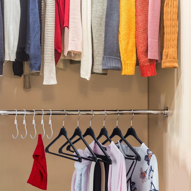 Set de 10 Ganchos de Ropa, Colgadores para Armario y Percheros