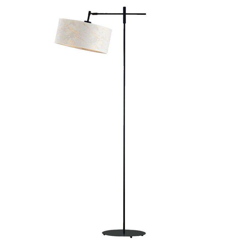 Lampa stojąca podłogowa przegubowa regulowana z abażurem walec 30cm SALIX