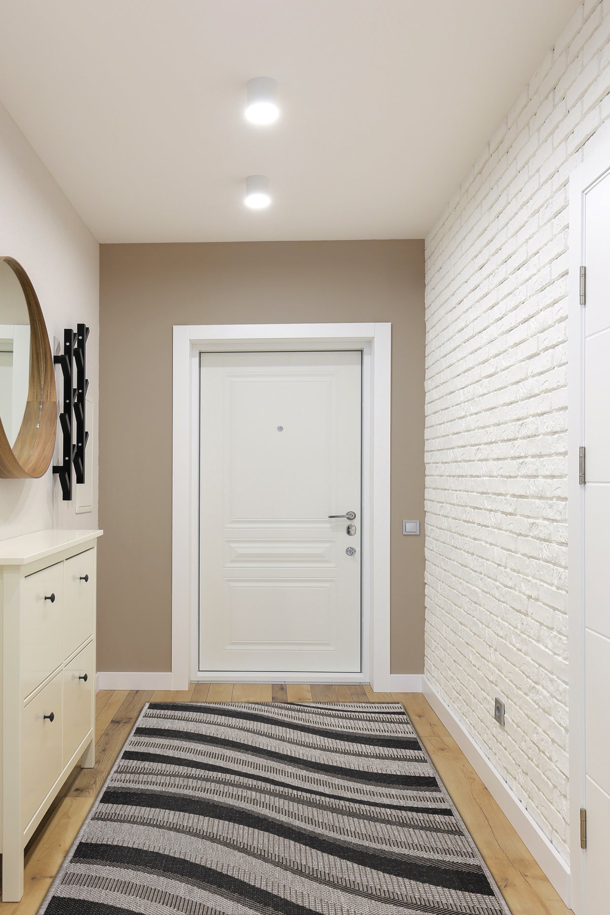 PASSATOIA SIZAL FLOORLUX disegno 20353 argento / nero 70 cm 70x150 cm - 3