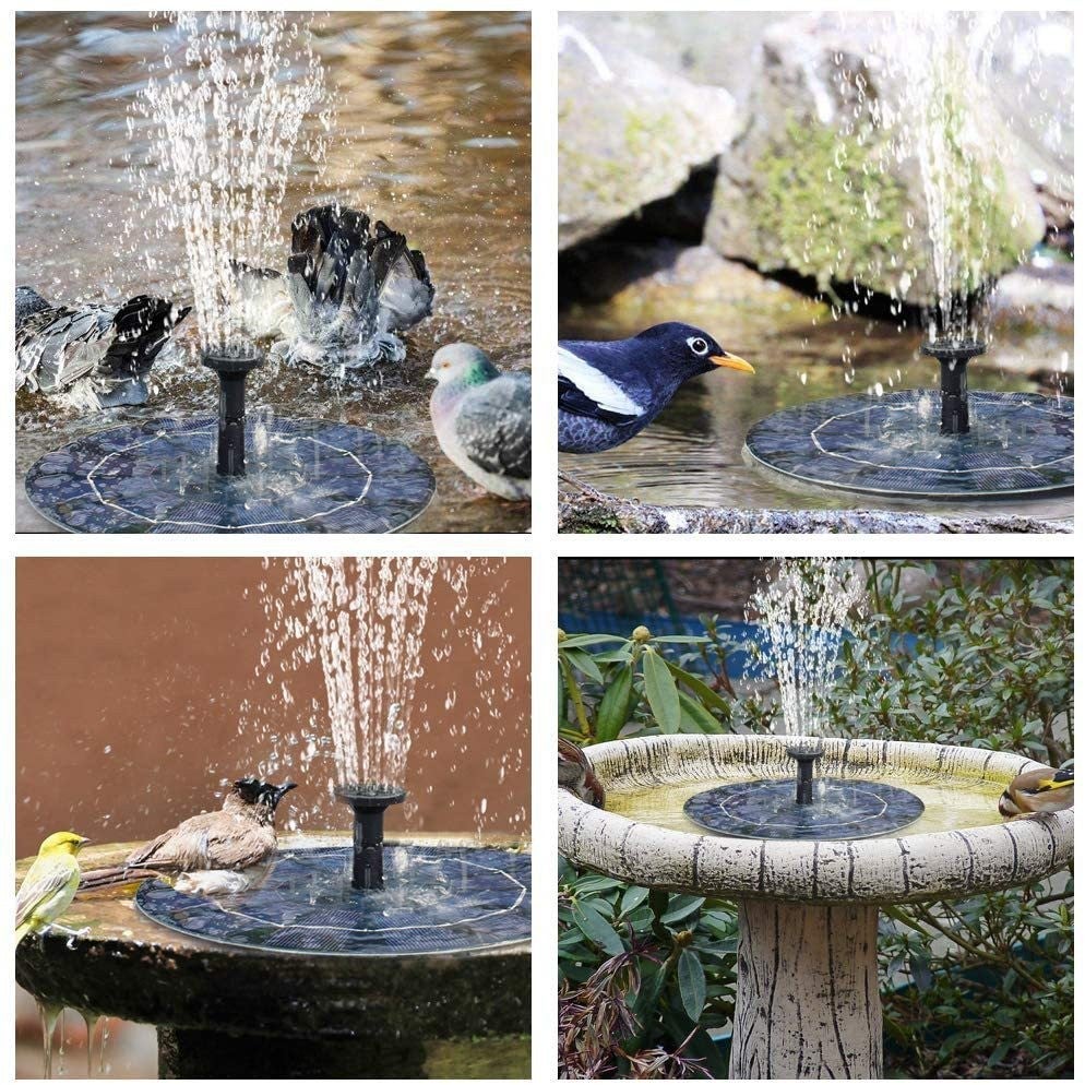 Pompe de fontaine solaire, caractéristiques d'eau à énergie solaire, pompe de bassin solaire flottante pour bain d'oiseaux, piscine et aquarium, 13 cm - 9