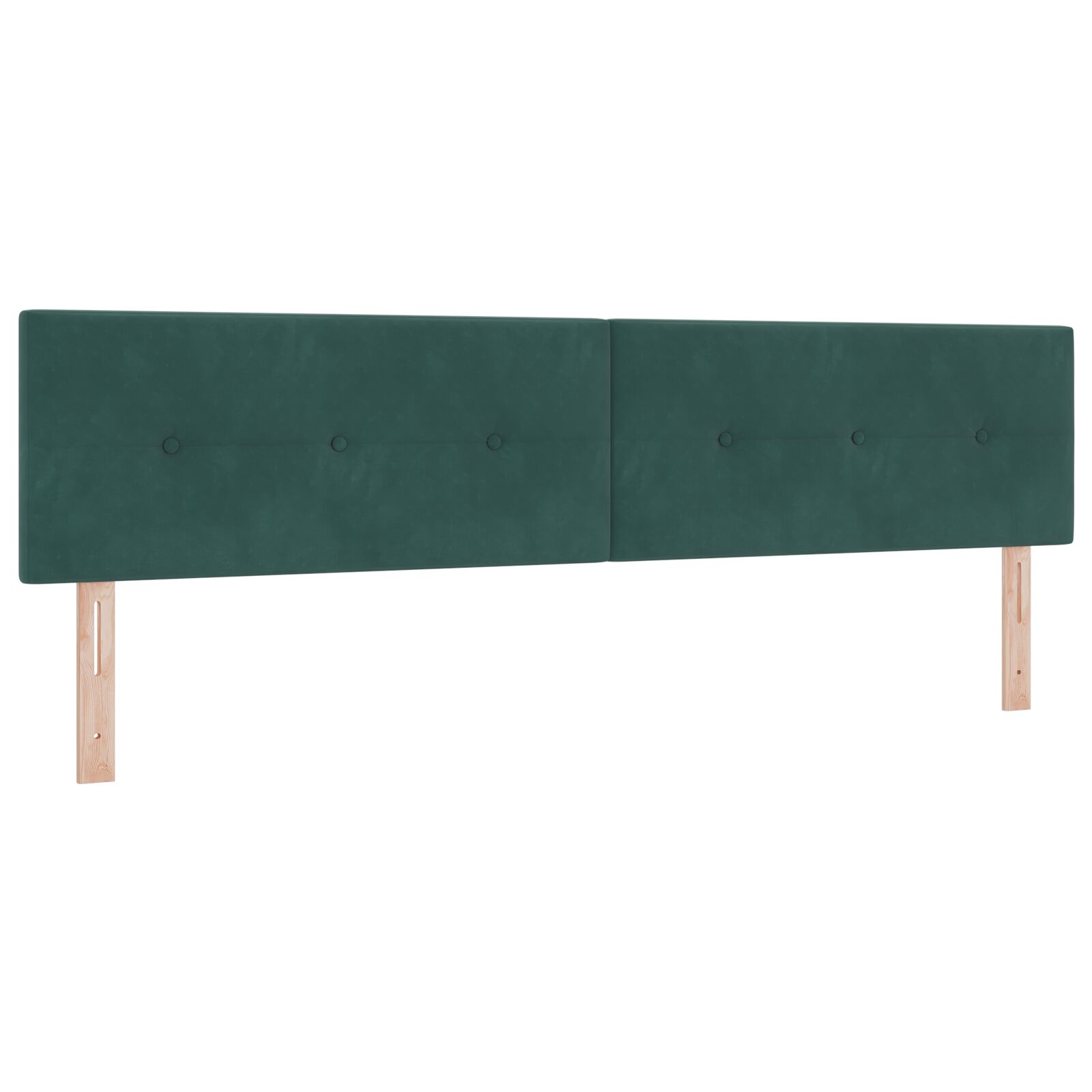Cabecero con botones capitoné verde oscuro de 200 cm en terciopelo ...