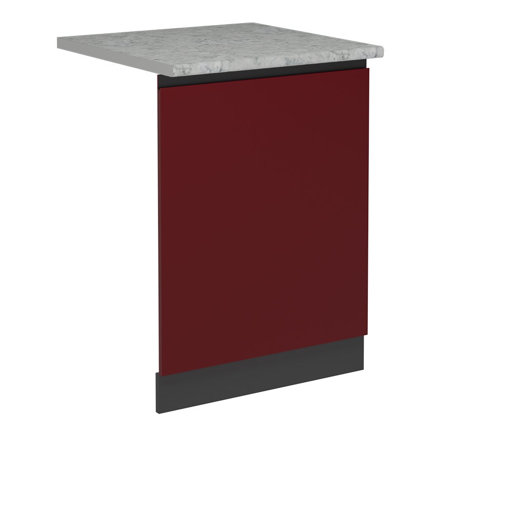 Vicco Panel przedni zmywarki R-Line, Czerwony, 60 cm J-Shape, BP Marmur