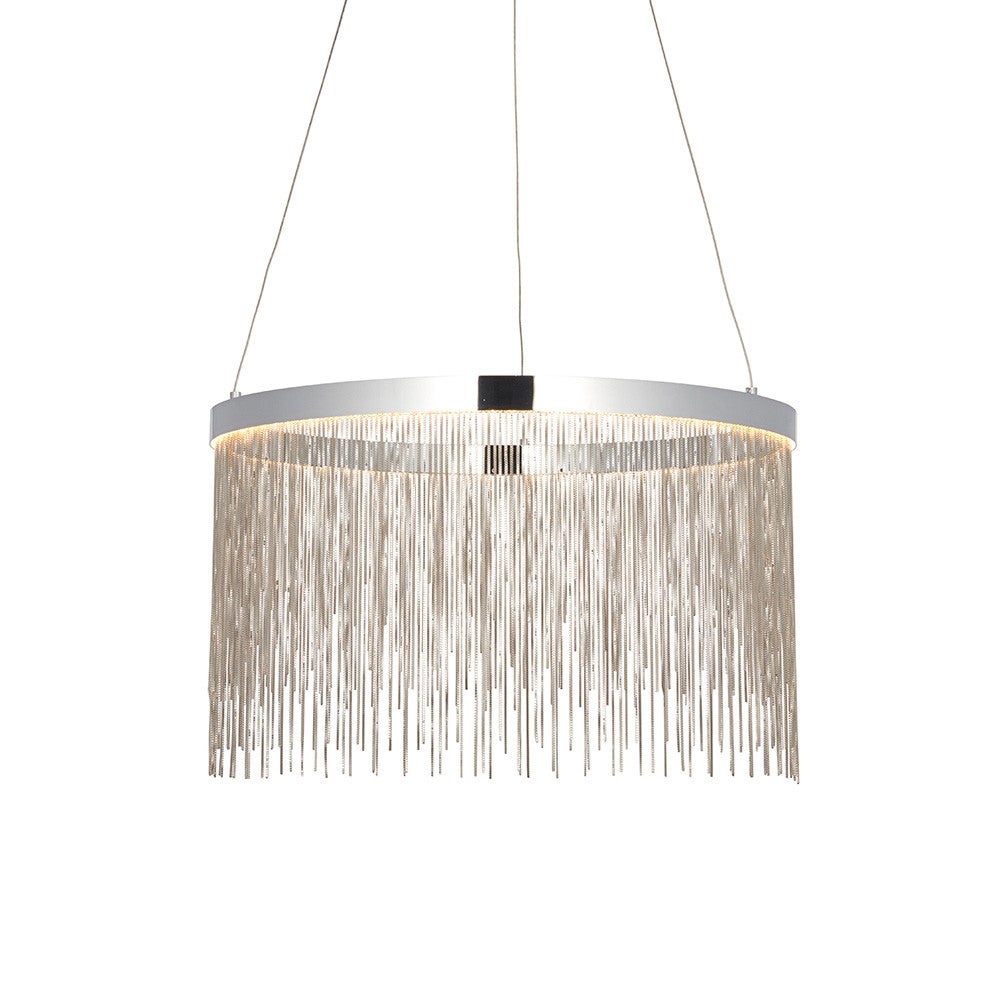 Lampa wisząca z pilotem LED ZELMA CCT 20W ciepła 780lm metal chromowana wym:170x45x45cm IP20 Endon
