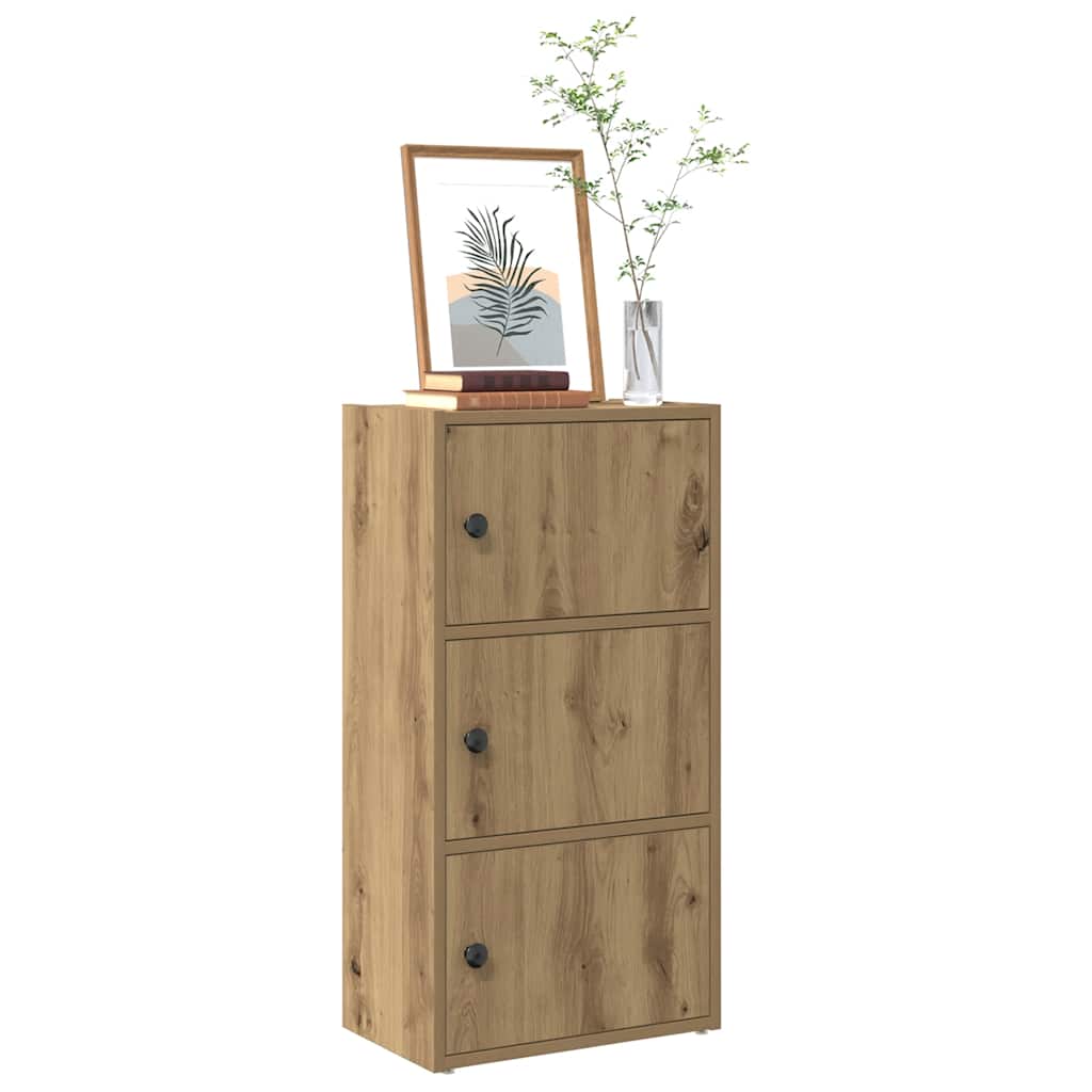 Bibliothèque pour Bureau en Bois Marron H. 77 x l. 40 x P. 24 cm - 2
