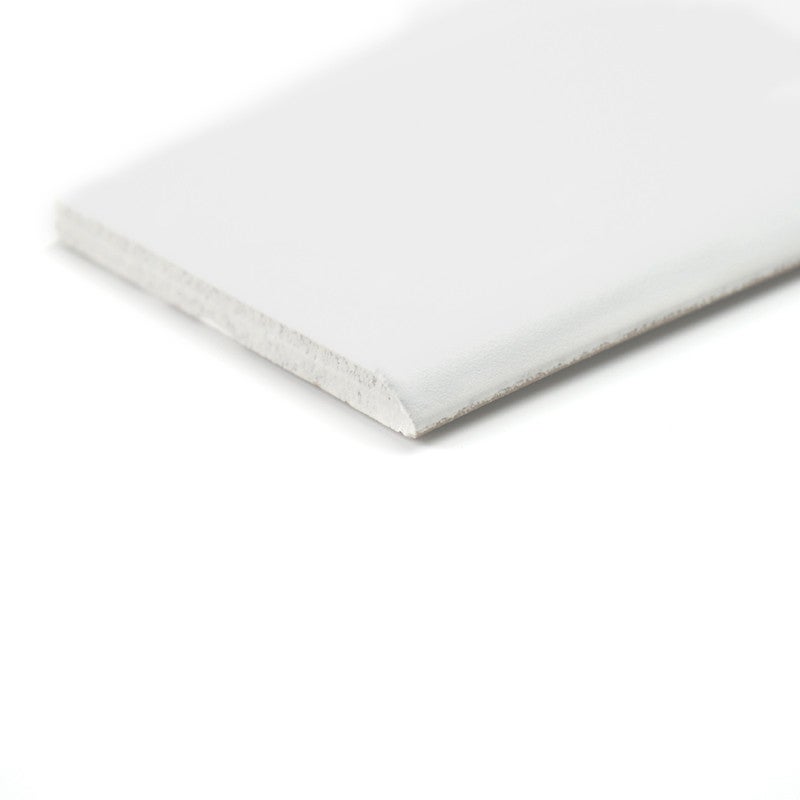 Carrelage Grès Cérame Sol/Mur Plinthe en Porcelaine Blanc Mat 8x60 | 8x60 cm - 2