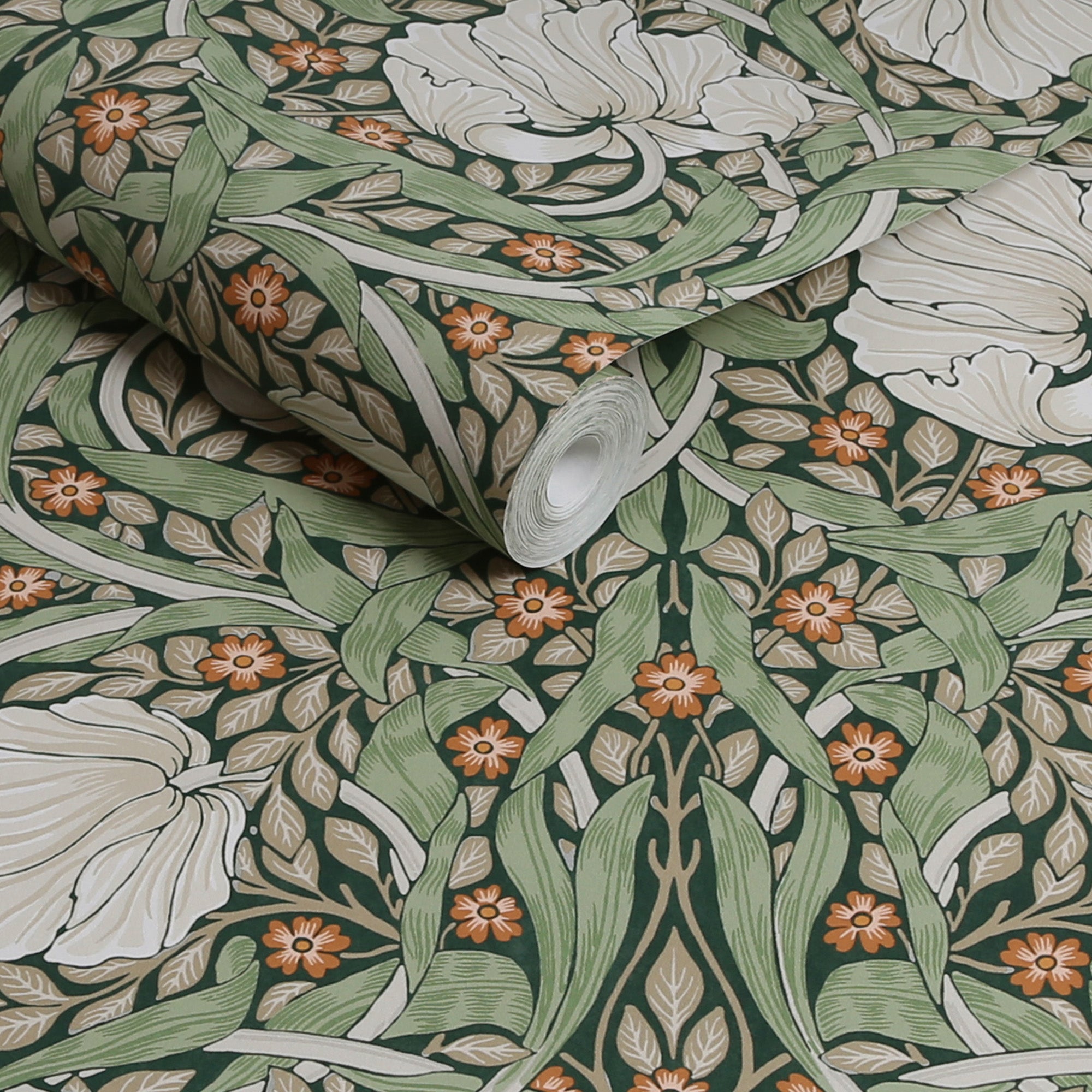 William Morris at Home Tapeta flizelinowa Pimpernel Zielony 10 m x 52 cm - 3