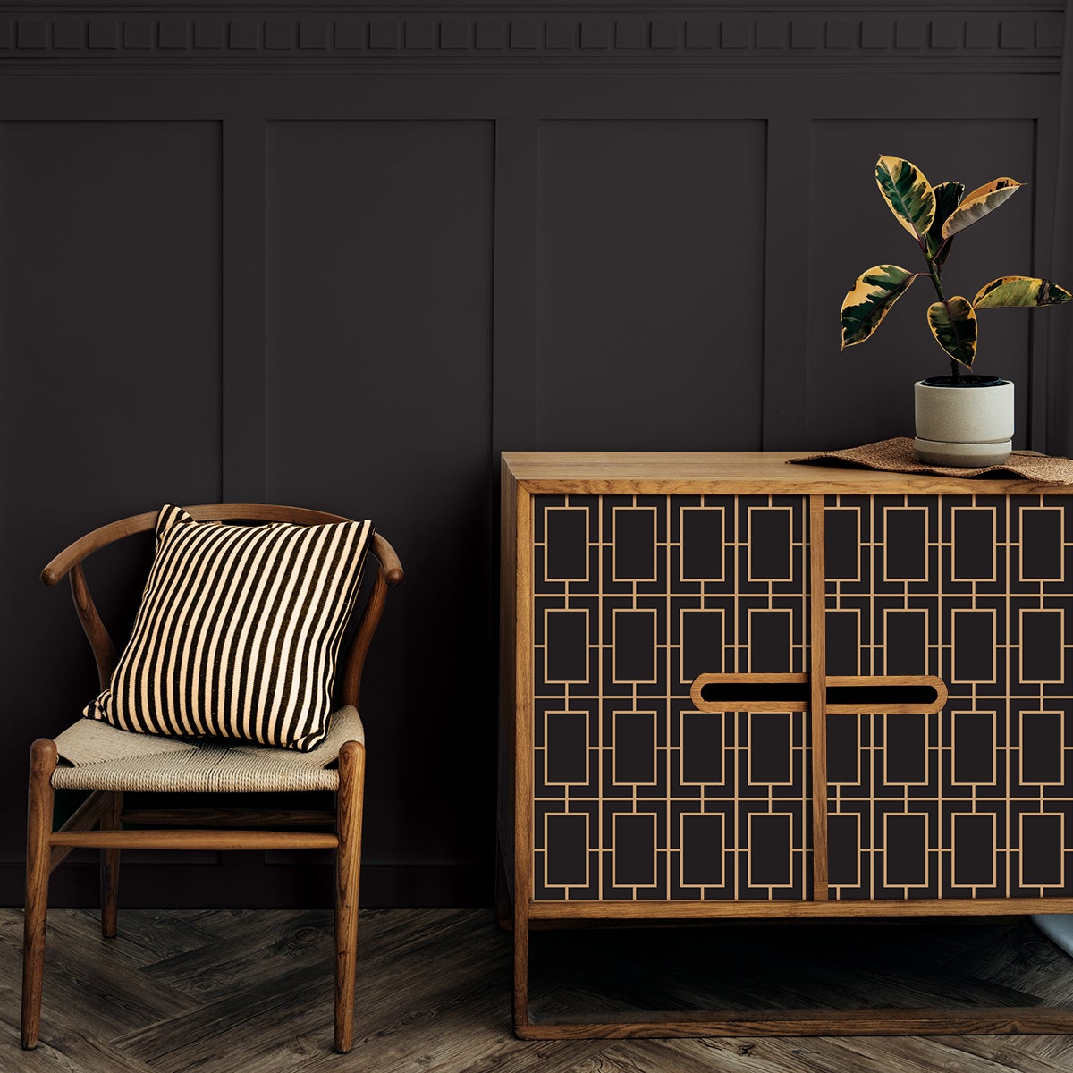 Vinilo muebles escandinavos murank - adhesivo de pared - revestimiento sticker mural decorativo - 40x60cm