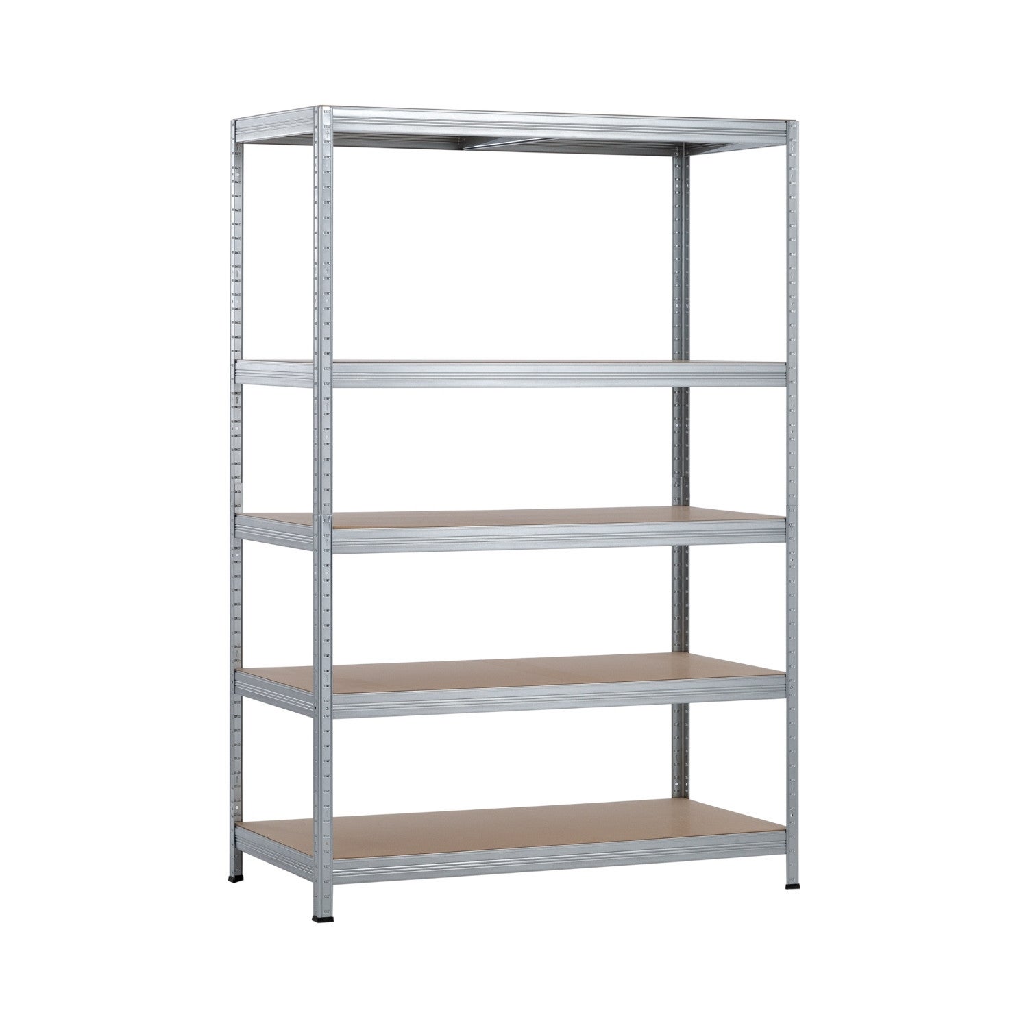 Easy Scaffale Metallico Libreria Cromata Con 5 Ripiani Bianchi 40x80x160 Cucina Bagno Garage Cabina Armadio 89573008
