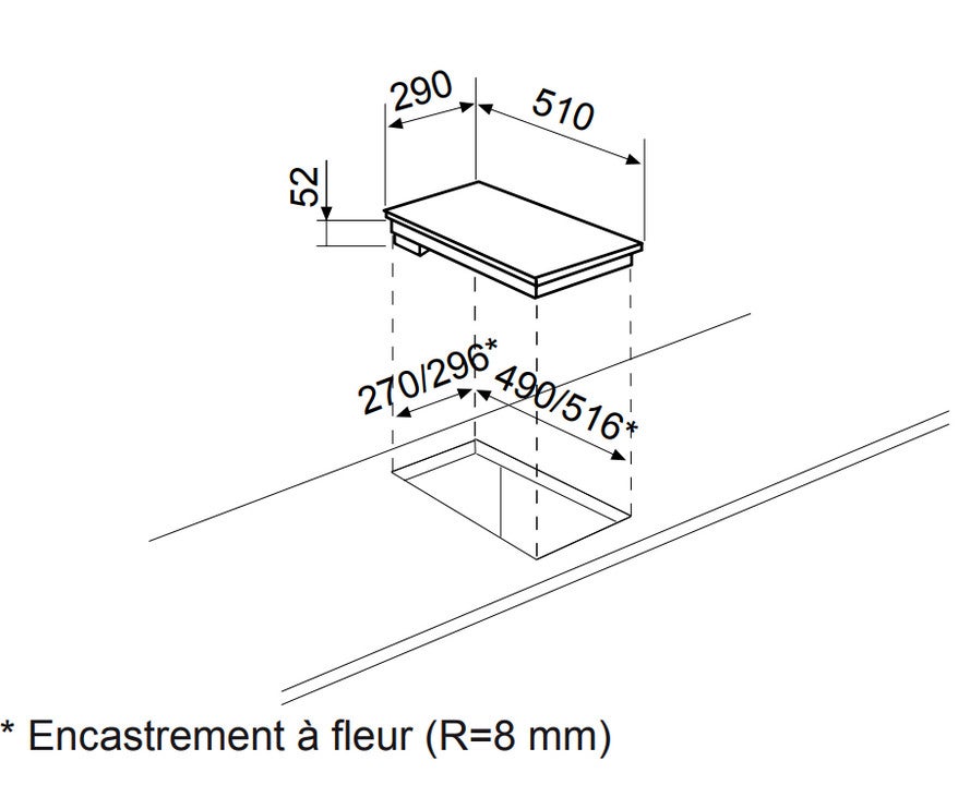 Domino induction AIRLUX ATI322WH - 3