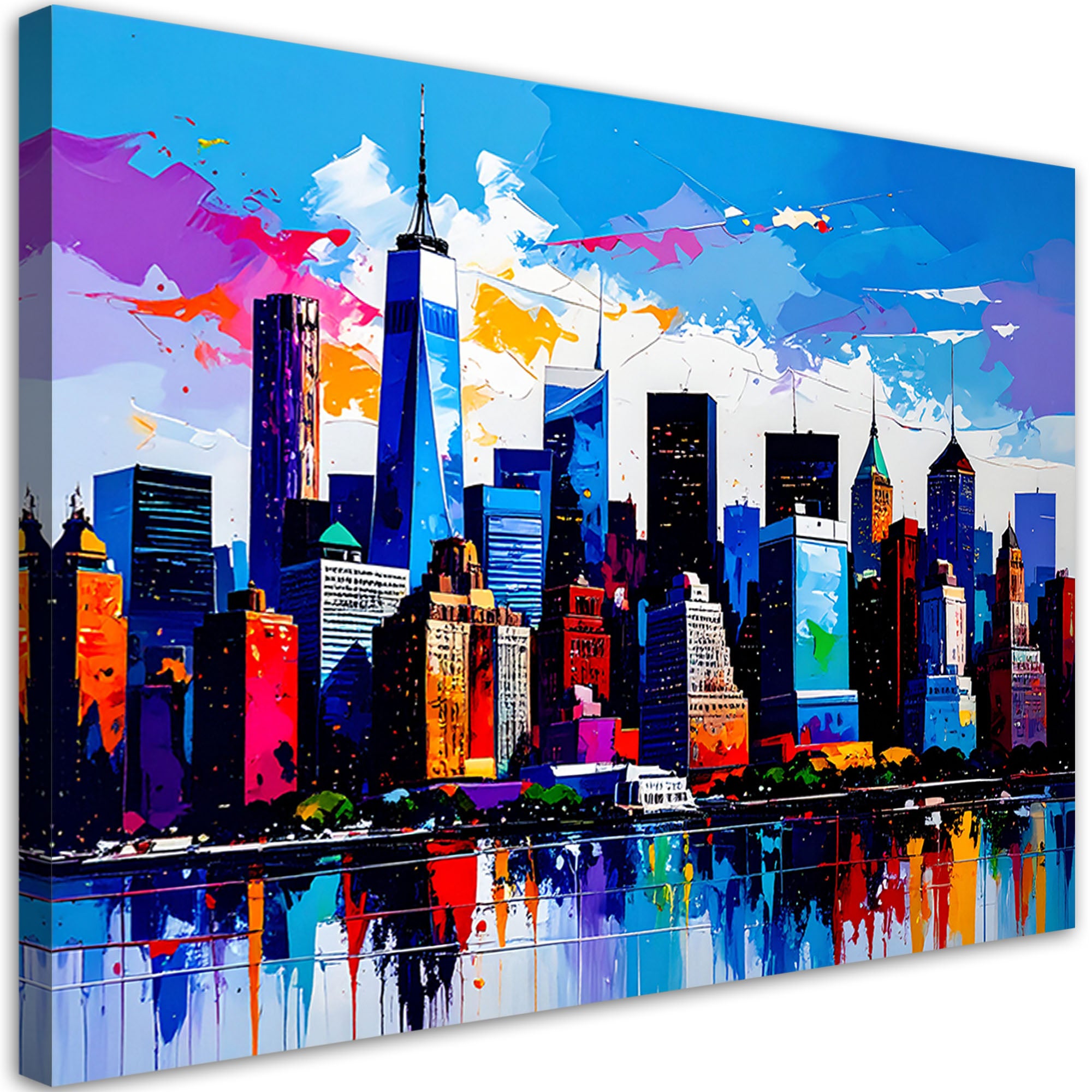 Obraz do salonu jadalni biura, Nowy Jork Manhattan Panorama 120x80