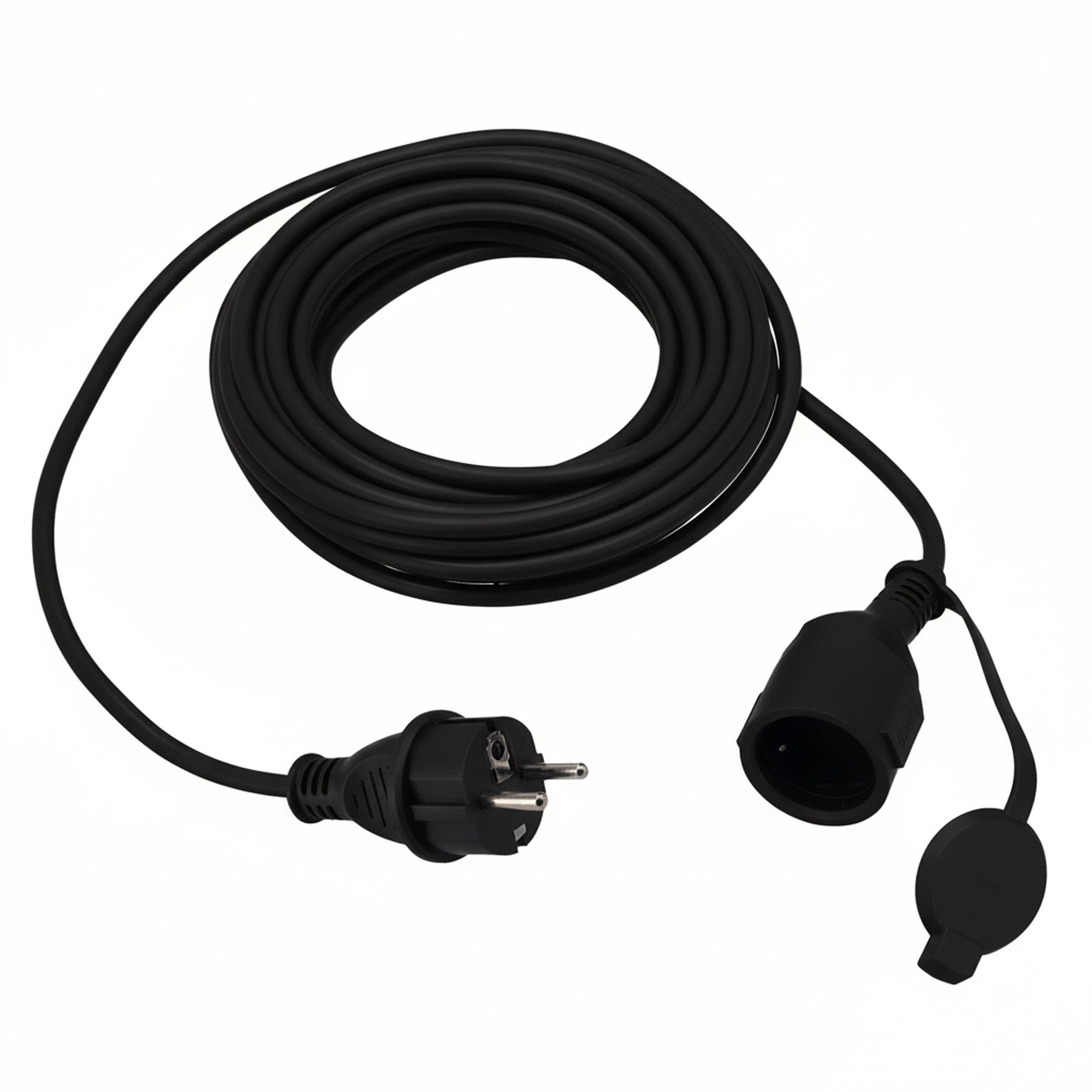 Rallonge électrique en caoutchouc noire Schuko 15 m (3x1,5 mm²) IP44 HOROZ ELECTRIC - 3