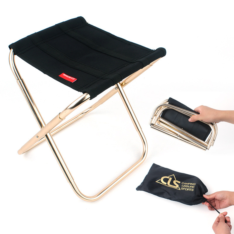 Tabouret Pliant De Camping Mini Tabouret Chaise De Pêche Randonnée BBQ Voyage Noir | Leroy Merlin