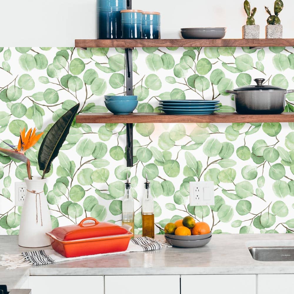 Paraschizzi Cucina Adesivo Eucalipto - 100 x 60 cm - 4