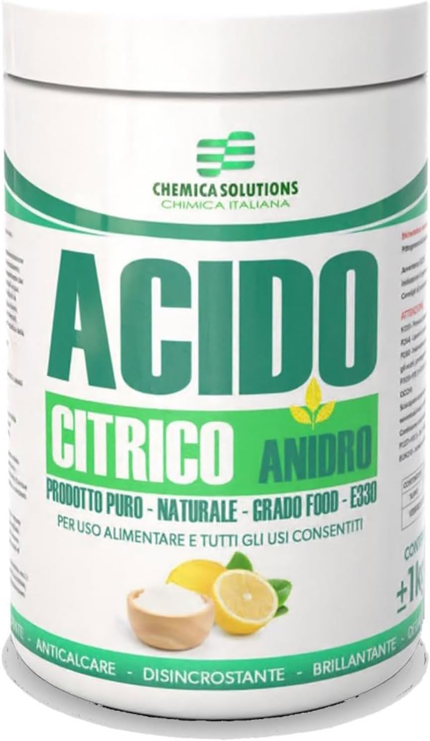 ACIDO CITRICO MONOIDRATO PURO (più formati disponibili) CONFEZIONE Busta da 1 kg
