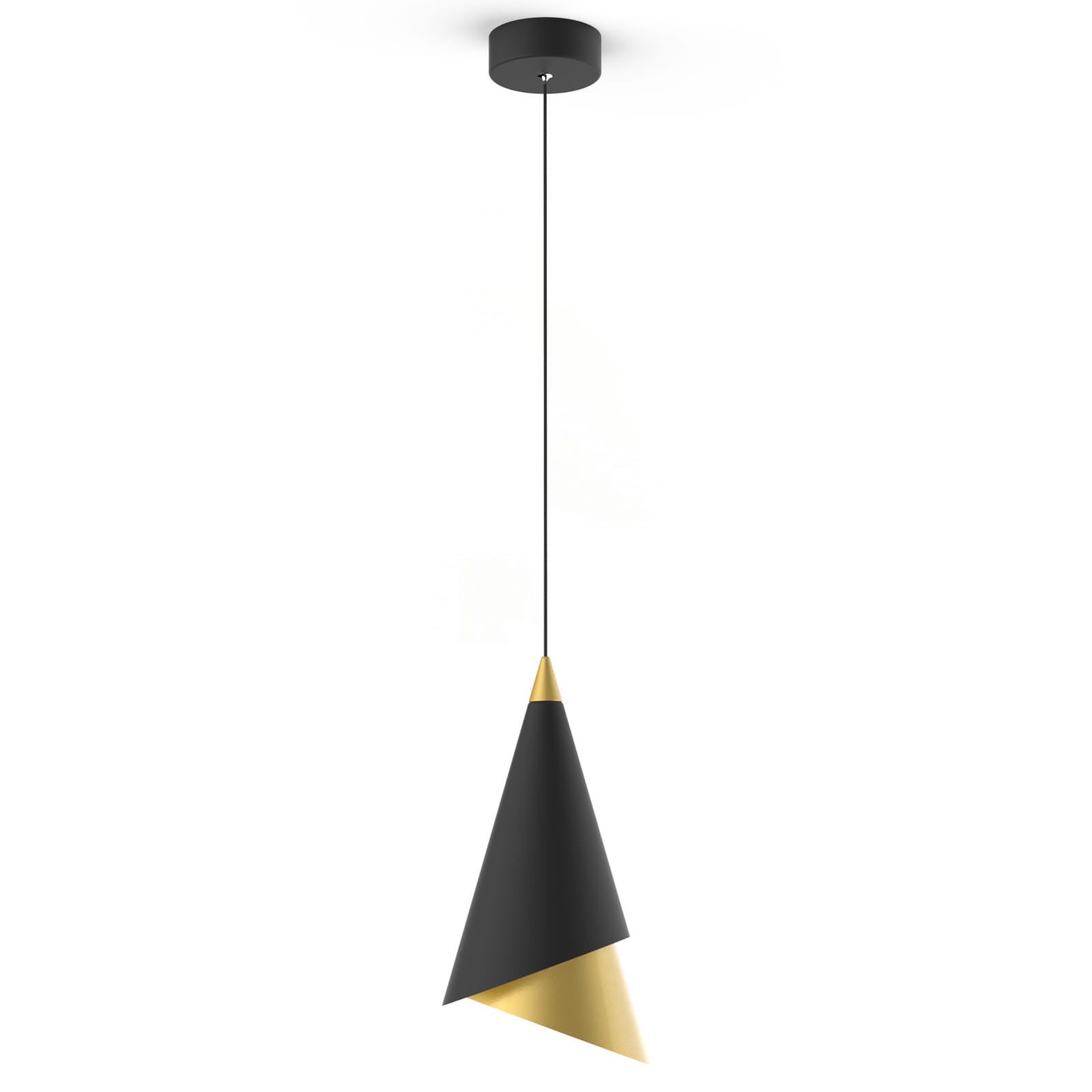 Lampa wisząca LED Raalto 13.55W Ciepła biel 469lm metal czarno-złota wym:150x25x25cm IP20 Italux
