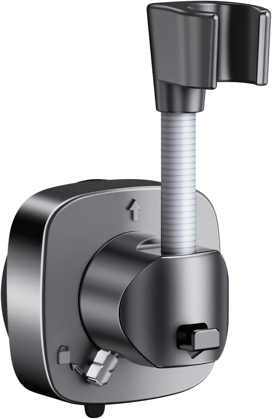 Support Pommeau De Douche Sans Percage – Accroche Murale Réglable 360° Charge 5 Kg, Argenté, Installation Facile