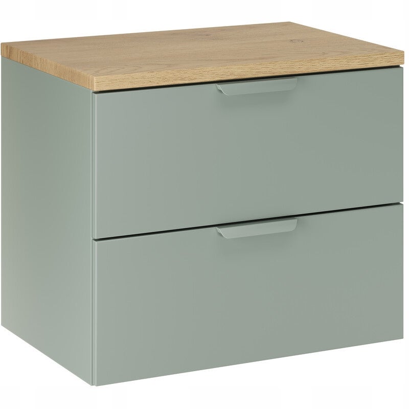 Szafka łazienkowa ASTER GREEN 60 cm zielony mat z blatem