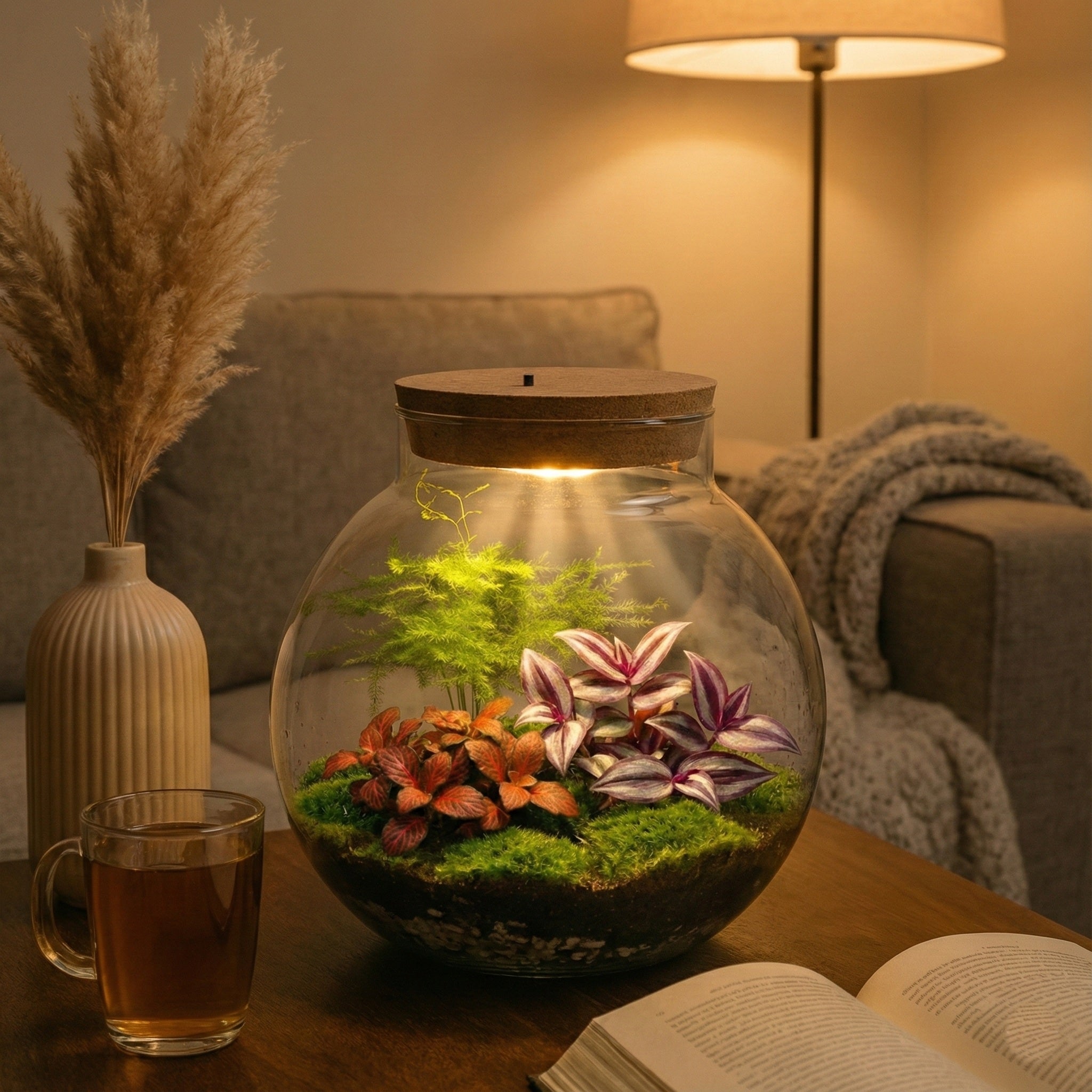 Grande Terrario di Piante Ø30 cm - Ecosistema Chiuso in Vetro - Idea Regalo DIY Originale e Decorativa - 2