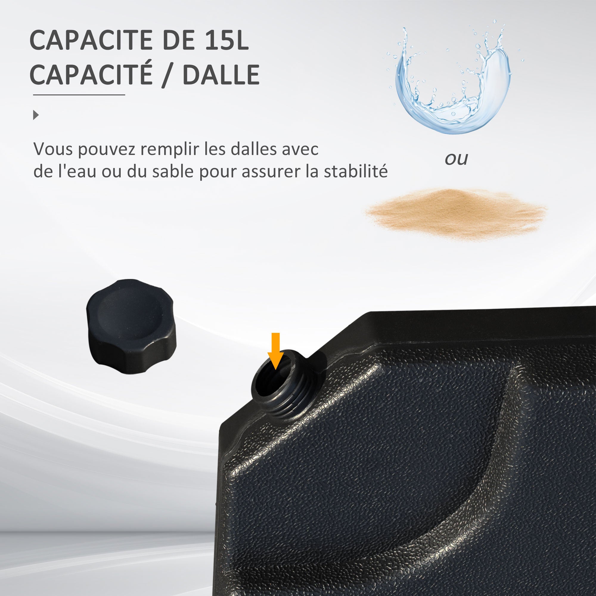 Lot de 4 poids de lestage carré - 5