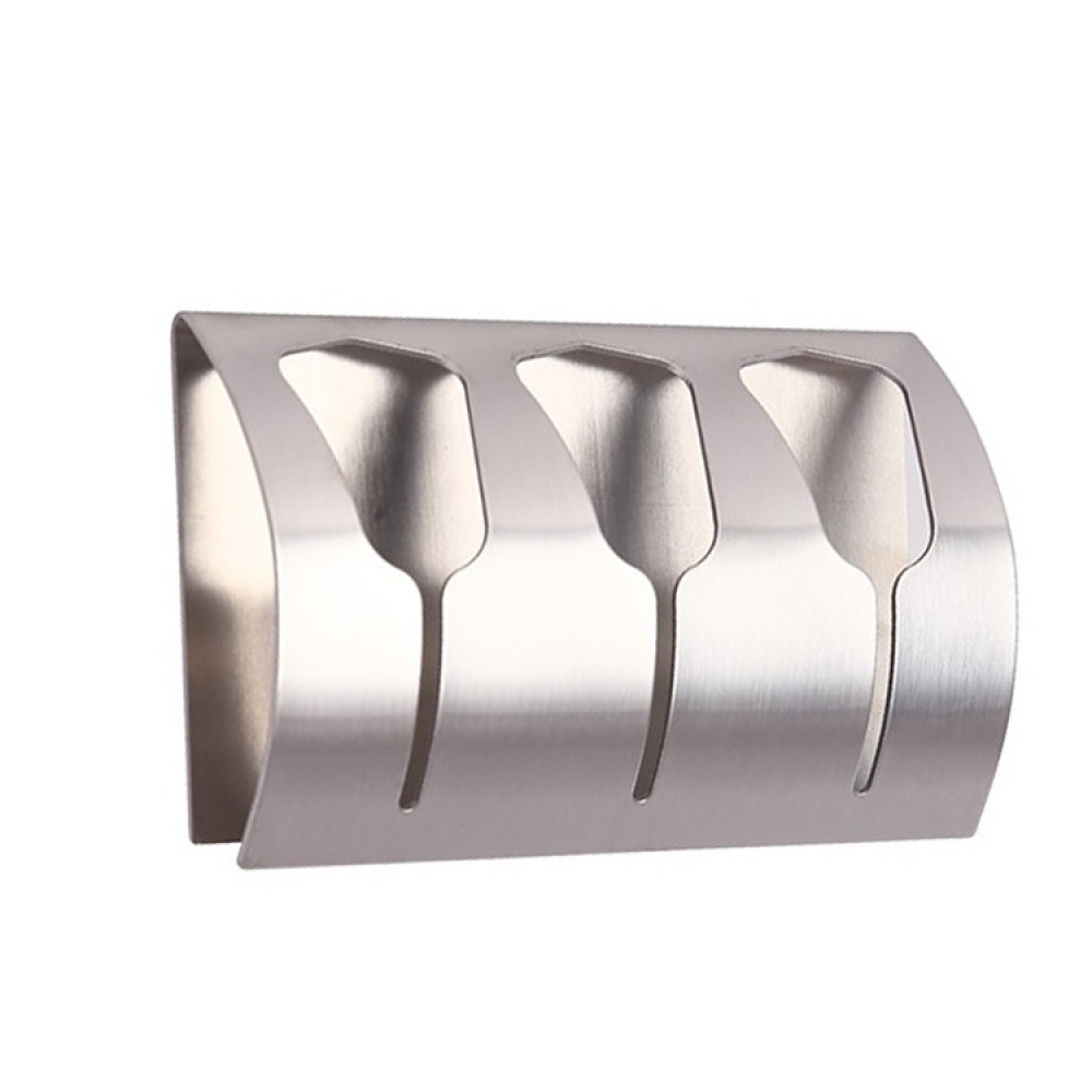 Przyklejany wieszak łazienkowy na ręczniki, wieszak kuchenny na ręczniki z 3 haczykami ze szczotkowanej stali nierdzewnej