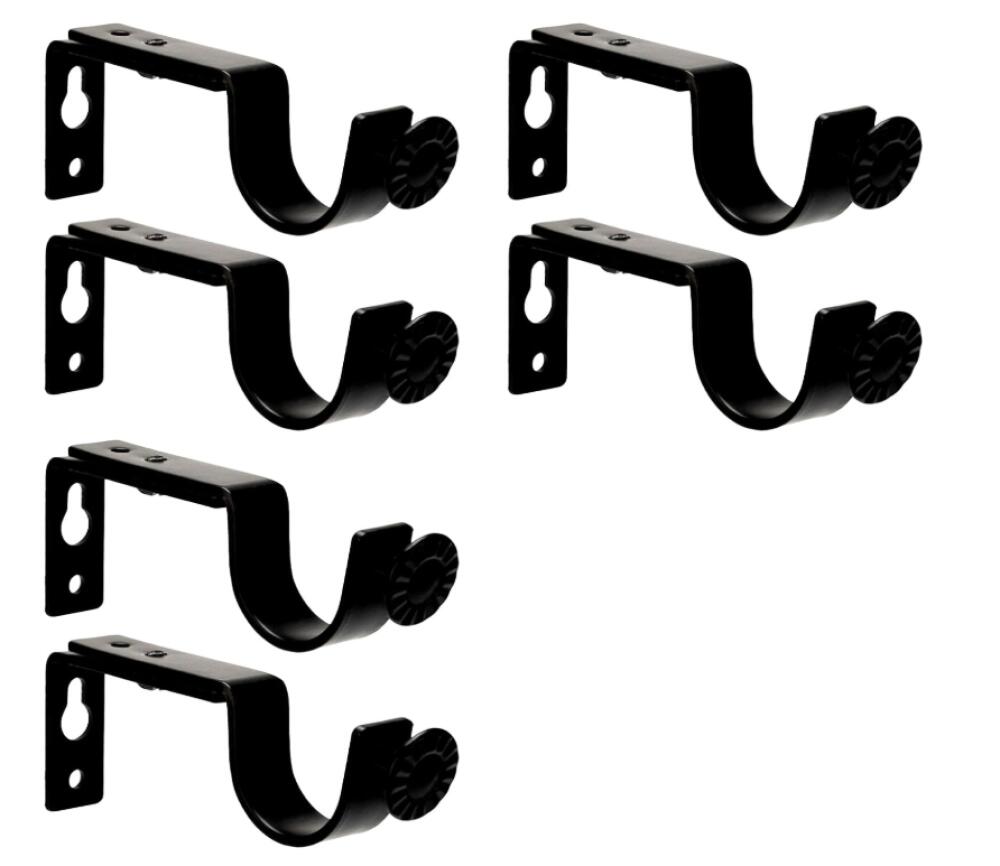 6 Pièces Support Tringle Rideaux, Support Mural Réglable, Support pour ...