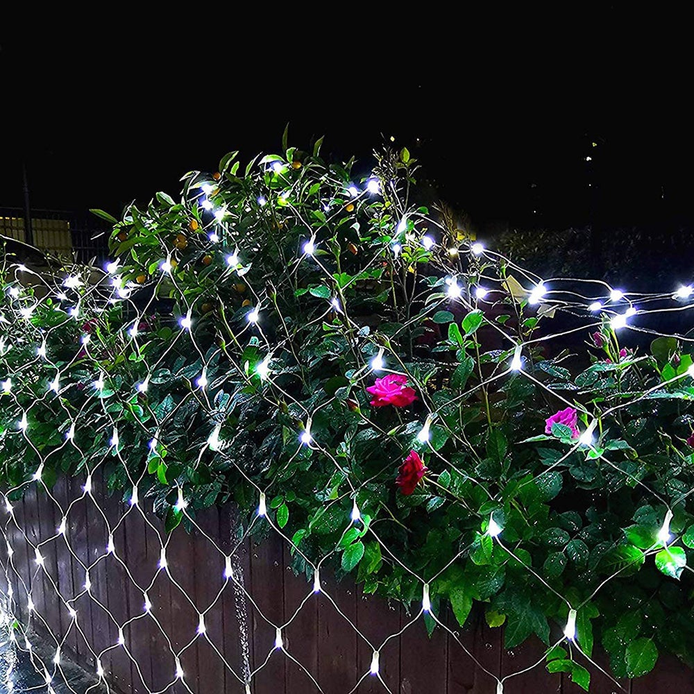 Guirnalda Luces, 96 LEDs Luz de Red 1.5M X 1.5M 8 Modos Guirnaldas Neta Luz con Regulable, Decoracion para Navidad, Fiestas, Jardines -Blanco - 5