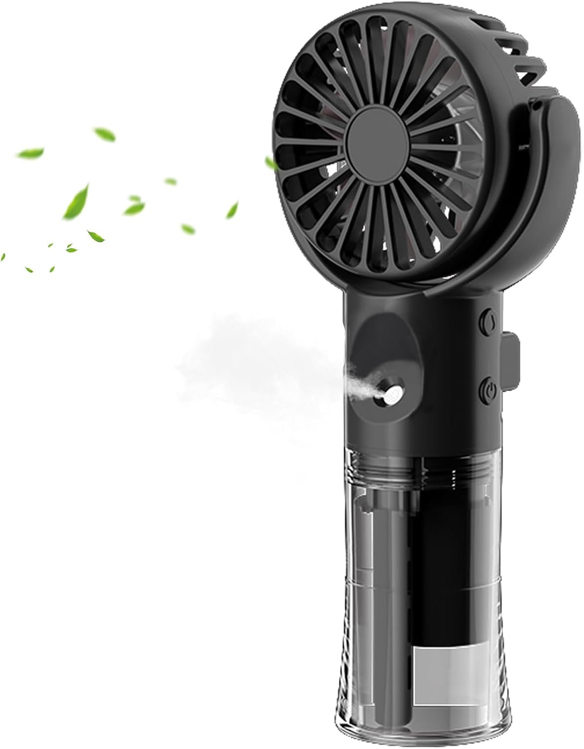 Przenośny, akumulatorowy wentylator zraszający o 4 prędkościach do podróży i na zewnątrz (czarny)