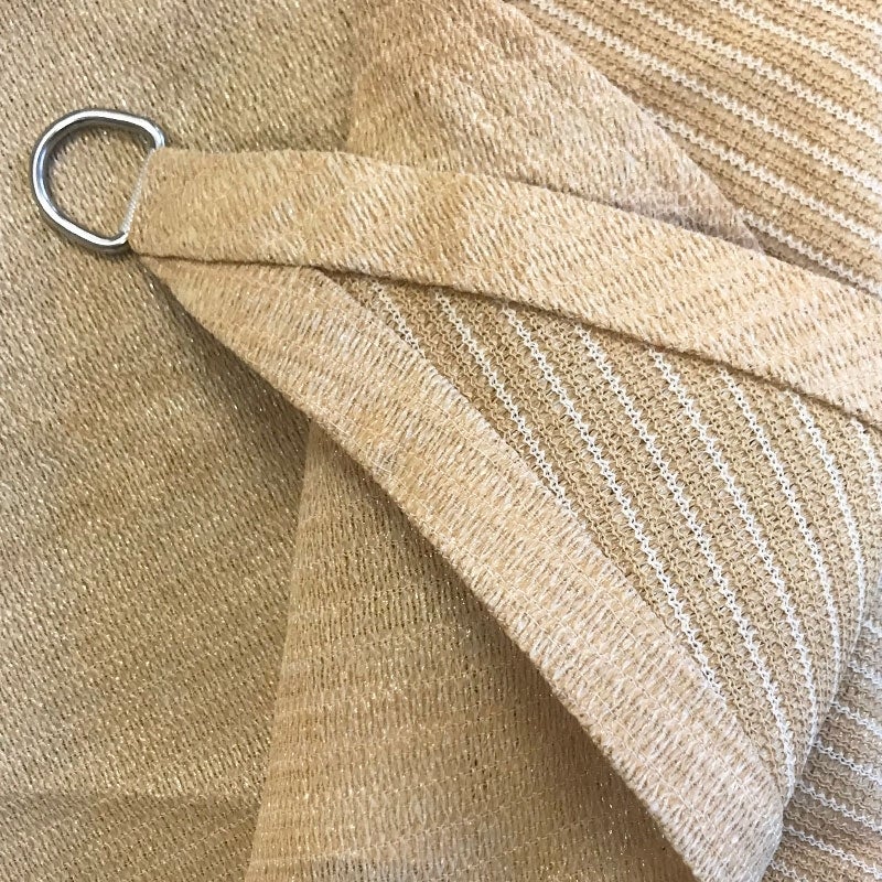 Voile d'ombrage 4 x 3 m rectangulaire 280g/m² - Haute densité résistante au vent - Tissu micro-aéré - Beige - 3