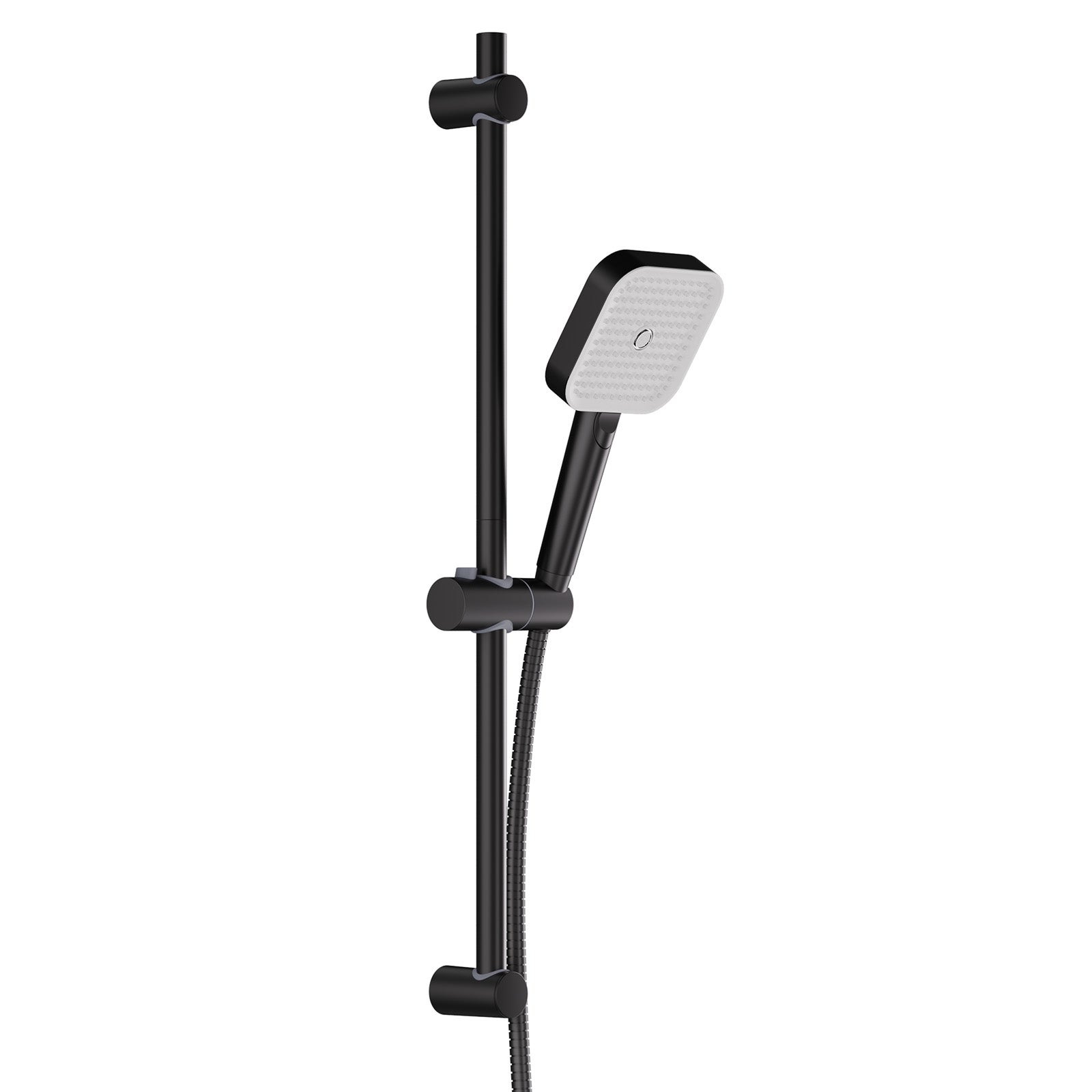 Barre de Douche 71cm en Acier Inoxydable,Barre de Douche avec Support Pommeau de Douche et Support de Douche Muraux Réglable Variables,Noir - 8