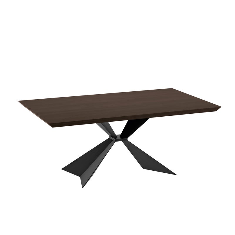 Stark - Stół stały (200 x 100 cm) w czarnej okleinie