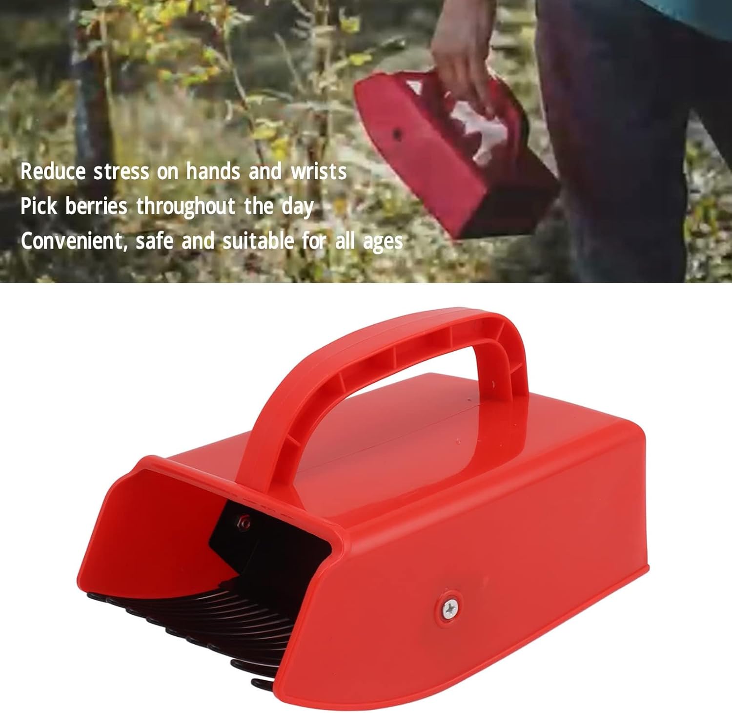 Cueilleur à Baies Avec Peigne Métal - Outil Ergonomique Pour Myrtilles, Framboises, Récolte Rapide