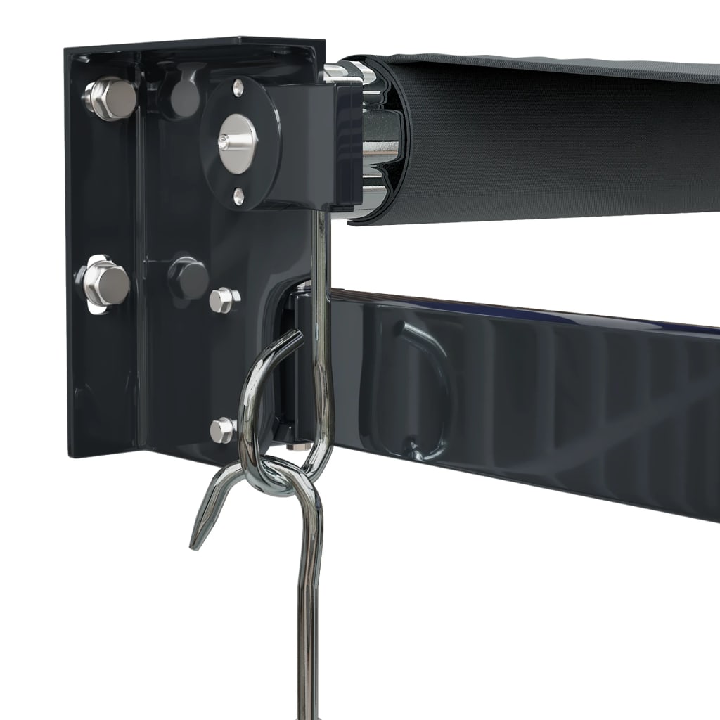 The Living Store - Auvent rétractable anthracite 4x3 m tissu et aluminium - 7