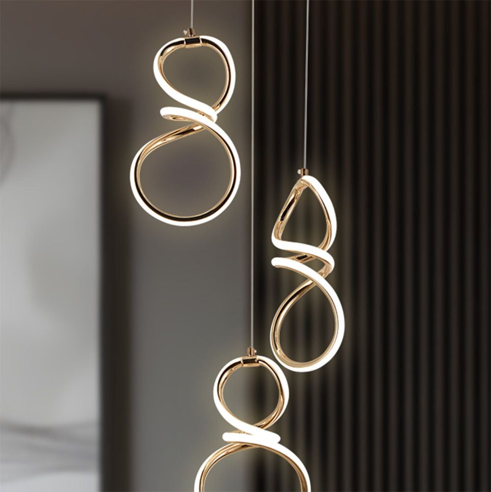 Lampa Sufitowa Wisząca Led Toolight G073-3Cpr Złoty - 2