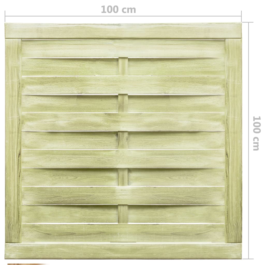 Portillon Bois de pin imprégné 100x100 cm Vert vidaXL - 5