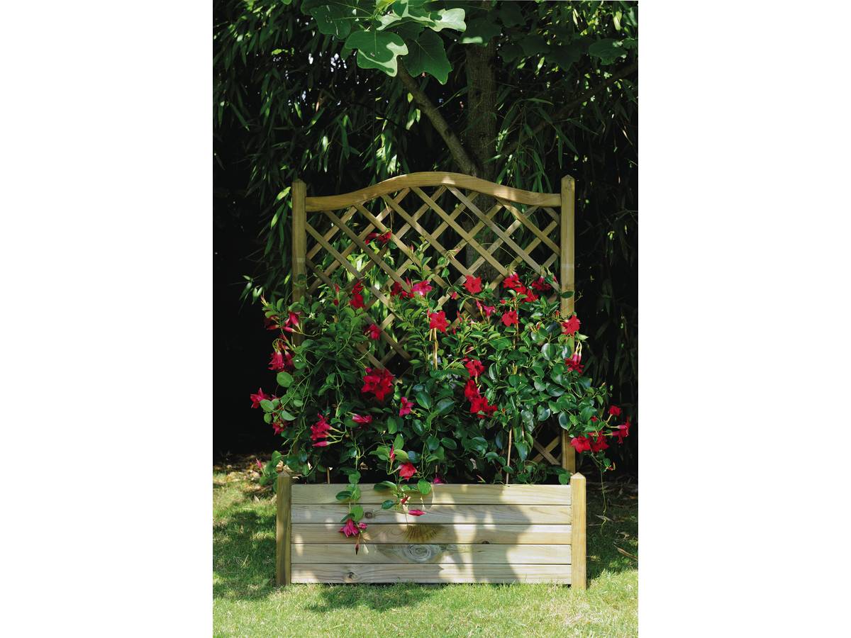 Bac à fleurs treillis arc 