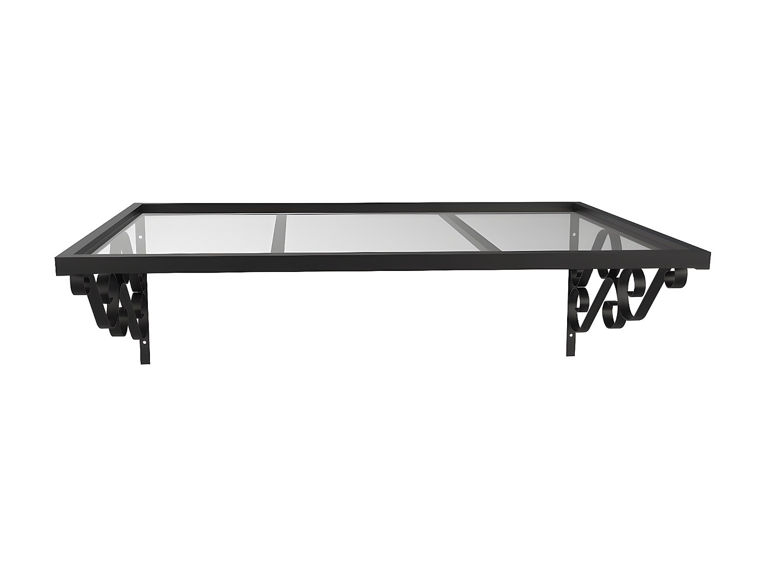 Zadaszenie AMBAN z aluminium w stylu romantycznym – 150 × 80&amp;nbsp;cm