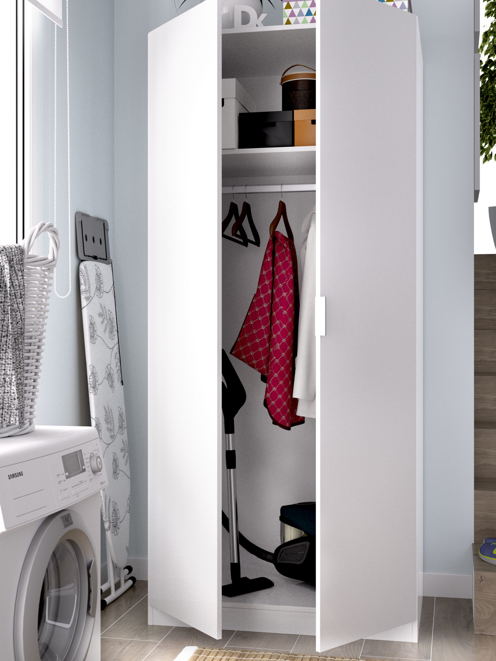 ESSEN Armario 2 puertas 80 blanco - 4