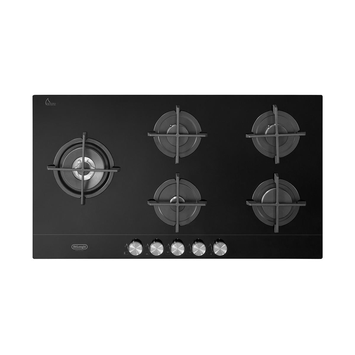 Delonghi Placa De Gas Empotrada De'longhi Nsl 590D Ncm De 90 Cm Y 5 Quemadores Negra , Leroy Merlin