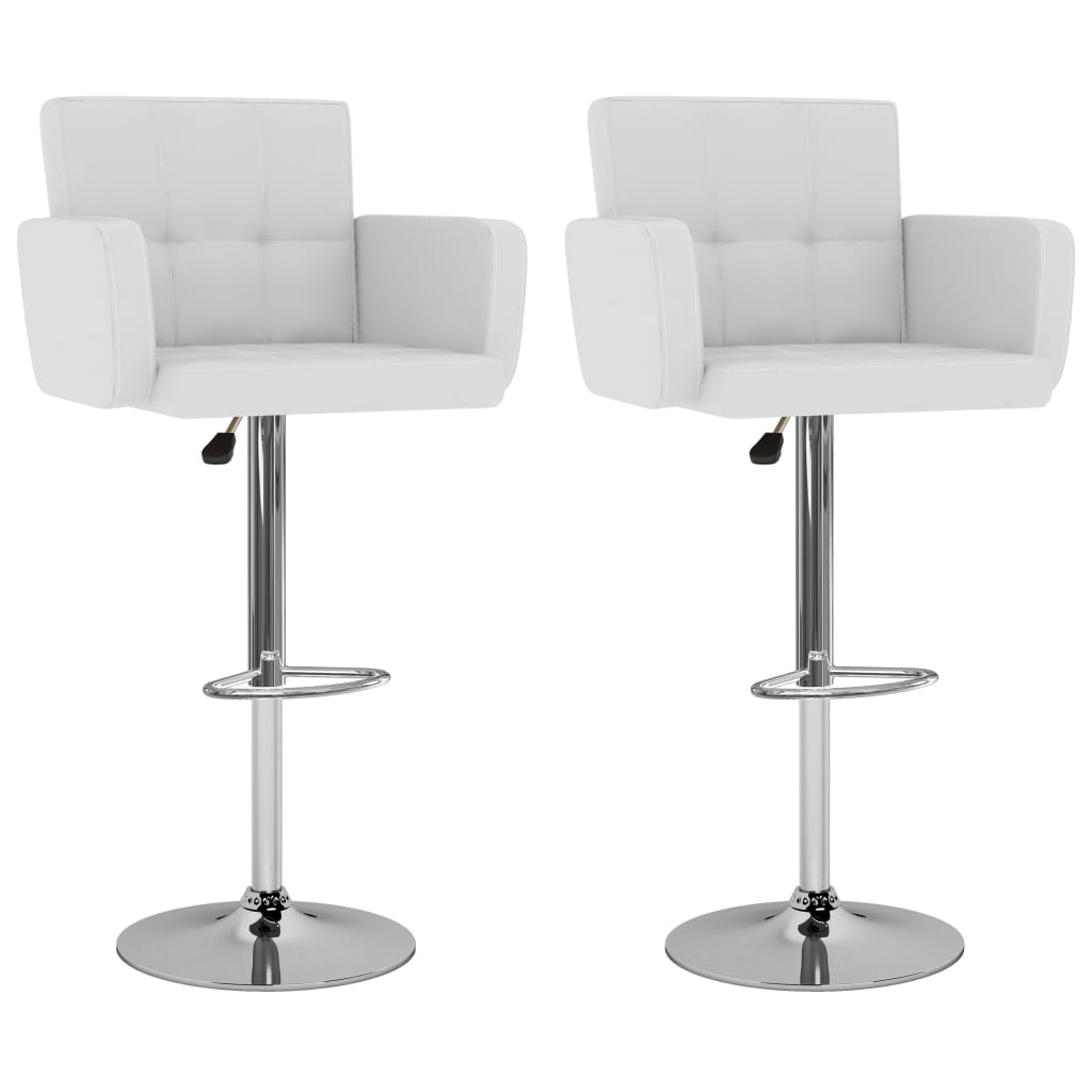 Maison exclusive - taburetes de cocina 2 unidades cuero sintético blanco