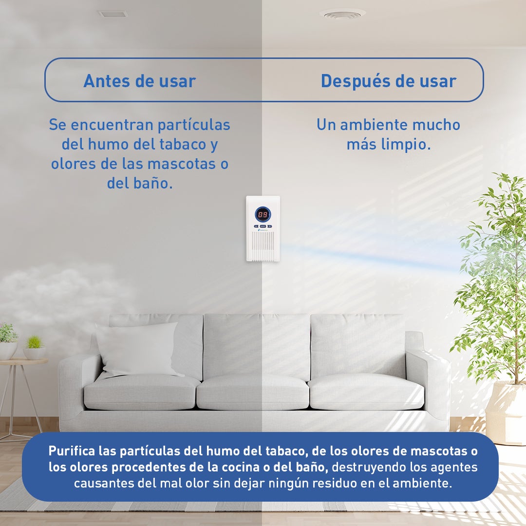 Generador de Ozono Doméstico Mini - Purifica Partículas de Humo, Elimina Malos Olores y Destruye Agentes Alérgicos - Conexión Enchufe - Ozono Hogar - 5
